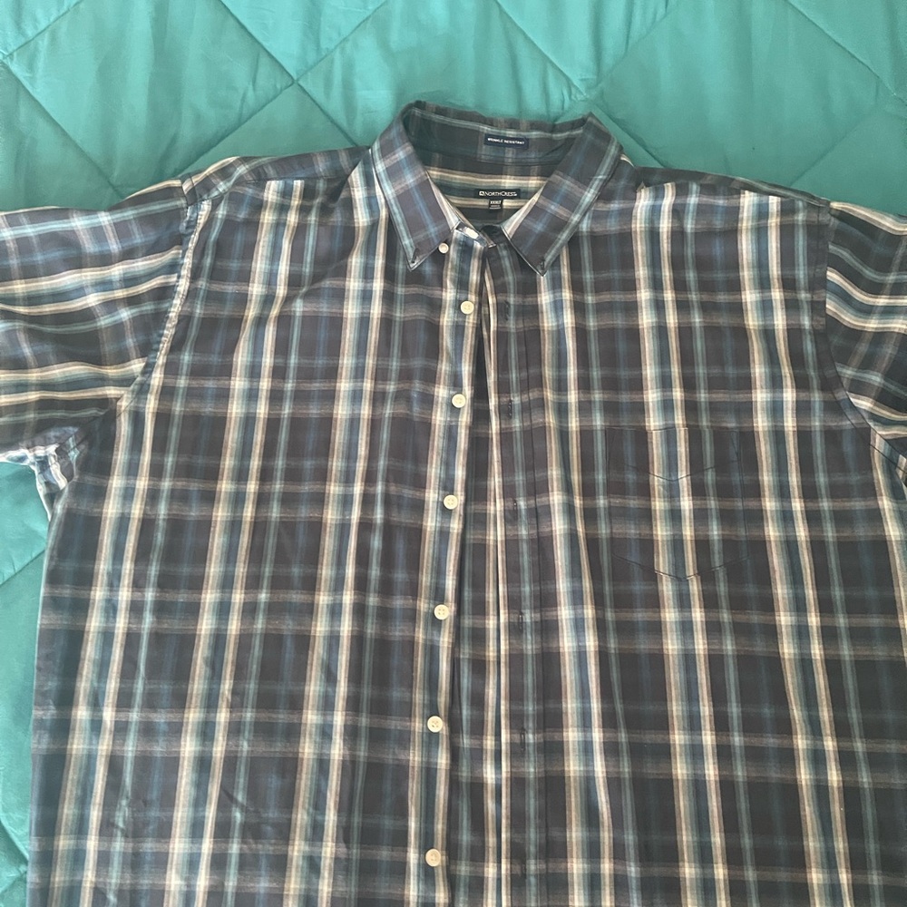 Northcrest Men's Plaid Shirt - Blue and Brown